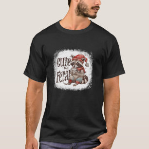 T-shirt Raccoon mignon mais feral Joyeux Noël Famille