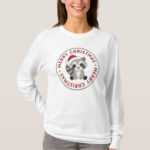 T-shirt Raccoon Noël Neige hiver Raccoon