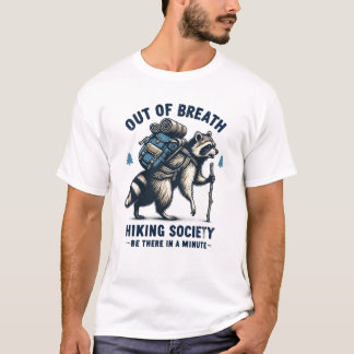 T-shirt Raccoon out of Breath Hiking Society