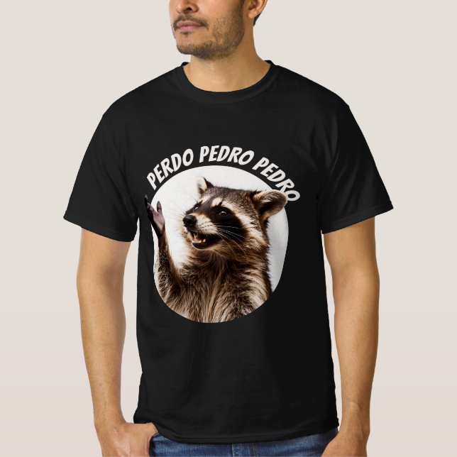T-SHIRT RACCOON PEDRO NOM CUSTOMISÉ (Devant)