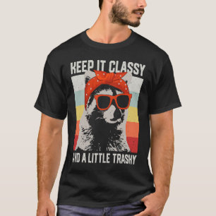 T-shirt Raccoon Vintage Gardez-Le Classé Et Un Peu De Tras