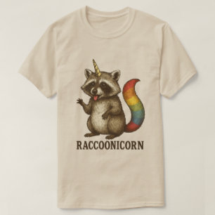 T-shirt Raccoonicorne Vintage Licorne Raton laveur Queue