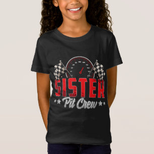 T-Shirt Race Car Birthday Party Racing Family Sister Pit C