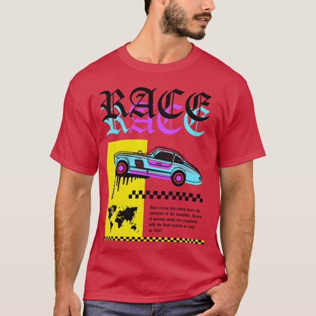 T-shirt Race Car funny funny (Devant)