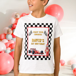 T-shirt Race Car Start Your Engines 1st Birthday