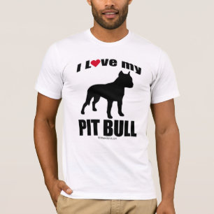T-SHIRT "RACE DE CHIEN" - PITBULL - "J'AIME MON PITBULL "