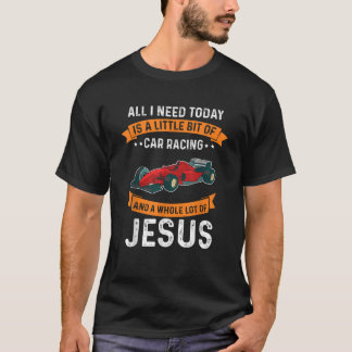 T-shirt Race et Jésus Christian Dieu Love Car Race
