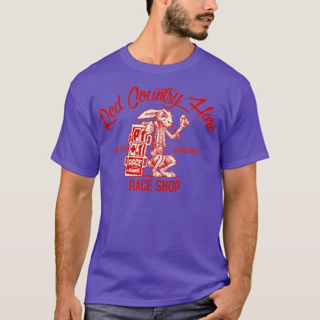 T-shirt Race Junkie - RED COUNTRY HARE Race Shop - RCH (Devant)