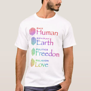 T-shirt Race : Lieu De Naissance Humaine : Politique De La