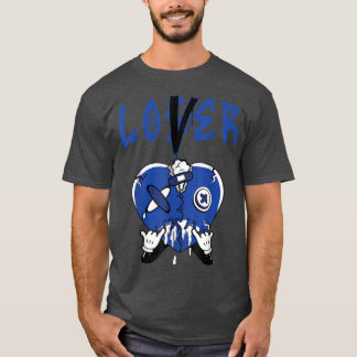 T-shirt Racer Bleu 5 s Aiguille À Correspondre Loser Coeur