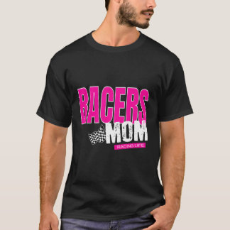 T-shirt Racers Maman À damiers Drapeau Maman Racing