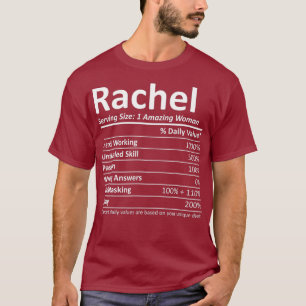 T-shirt RACHEL Nutrition Nom personnalisé Drôle cadeau