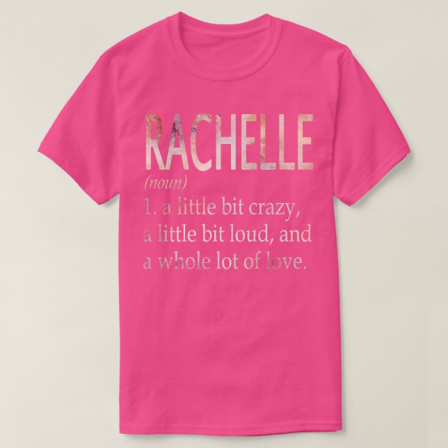 T-shirt Rachelle Fille Nom Définition (Design devant)