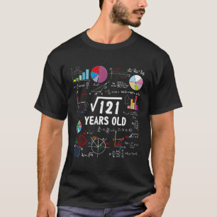 T-shirt Racine carré De 121 11E Anniversaire Cadeaux De 11