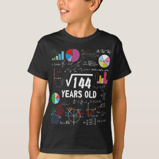T-shirt Racine carré De 144 12e Anniversaire 12 Anniversai