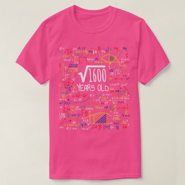 T-shirt Racine carré De 1600 40e Anniversaire Cadeau (Design devant)