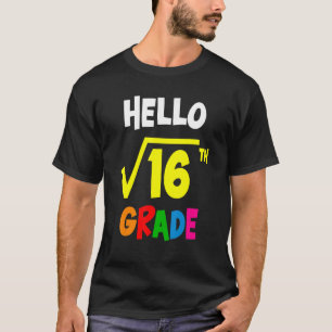 T-shirt Racine carré De 16 Retour À L'École 4E Année