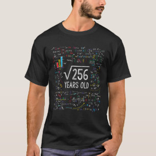 T-shirt Racine carré De 256 16E Anniversaire Cadeaux De 16