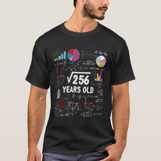 T-shirt Racine carré De 256 16E Anniversaire Cadeaux De 16