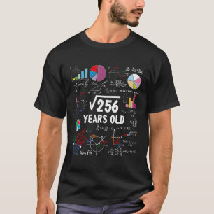 T-shirt Racine carré De 256 16E Anniversaire Cadeaux De 16
