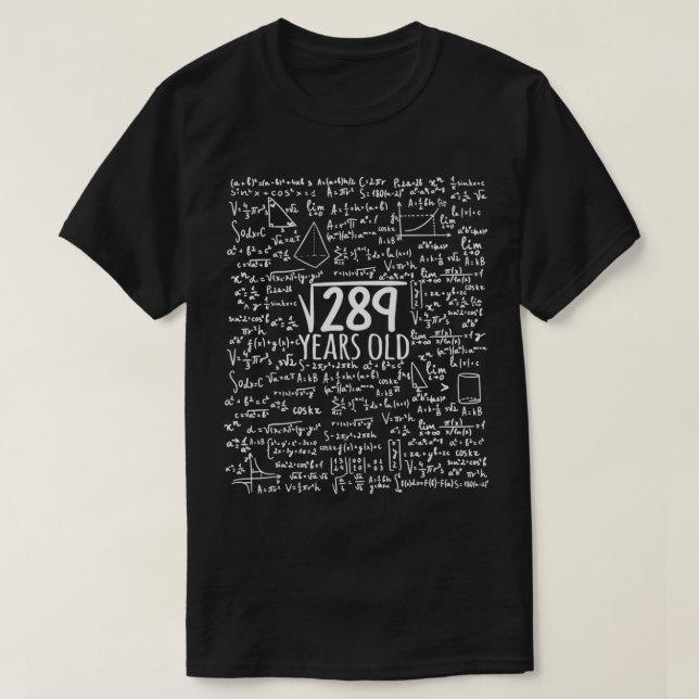 T-shirt Racine carré De 289 17ème Anniversaire Cadeaux De  (Design devant)