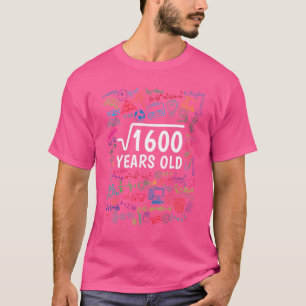 T-shirt Racine Carrée De 1600 40e Anniversaire 40 Ans Tapi
