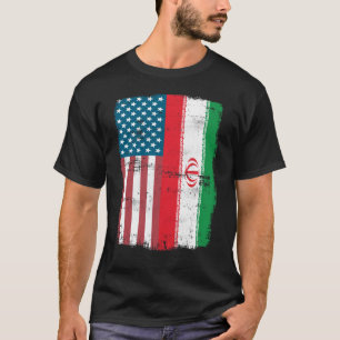T-shirt RACINE IRANIENNE Drapeau semi-américain USA DRAP