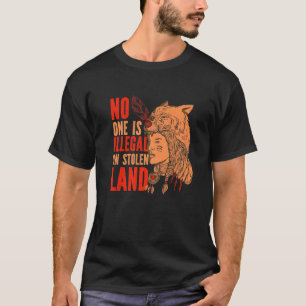 T-shirt Racines amérindiennes Personne N'Est Illégal Sur L