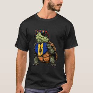 T-shirt Racines Bajan Fierté Bajan Barbade Trident Cœur To