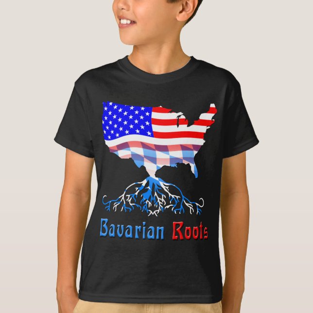 T-shirt Racines bavaroises américaines Allemagne (Devant)