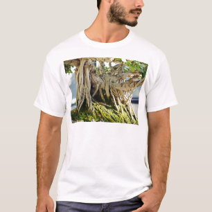 T-shirt Racines d'arbre de bonsaïs de banian de Ficus