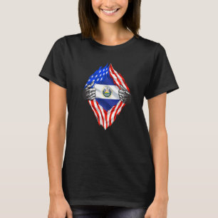 T-shirt Racines El Salvador Drapeau Usa Patriotique Salvad