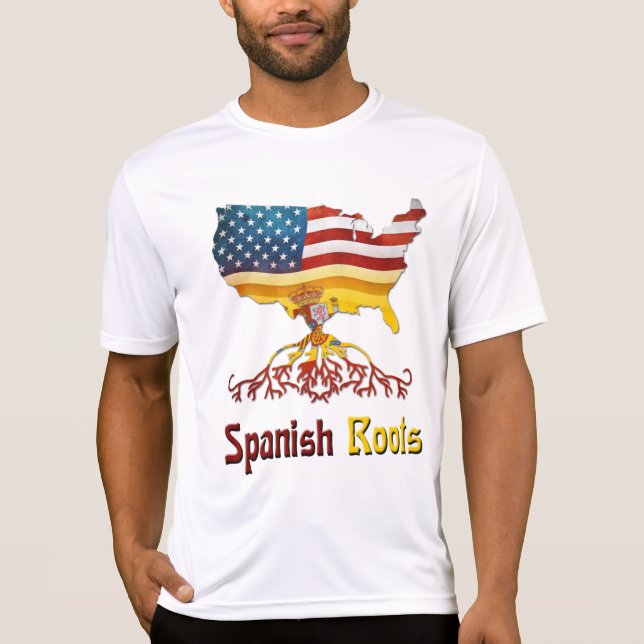 T-shirt Racines espagnoles américaines (Devant)