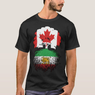 T-shirt Racines iraniennes cultivées au Canada Lion et Sol