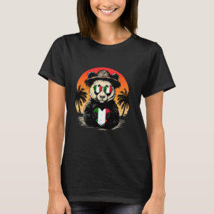 T-shirt Racines italiennes Panda Bear Sunset Fierté italie