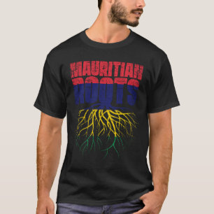 T-shirt Racines mauriciennes Drapeau du patrimoine maurici