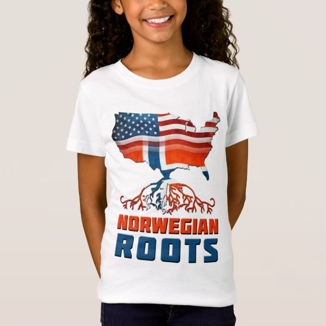 T-Shirt Racines norvégiennes américaines (Devant)