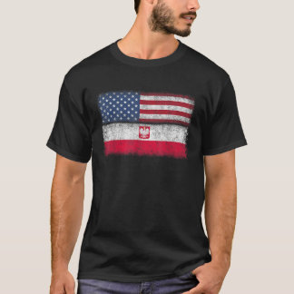 T-shirt Racines polonaises Amérique Cultivé Pologne Drapea