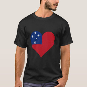 T-shirt Racines samoanes Cœur Drapeau samoan Samoa Fierté