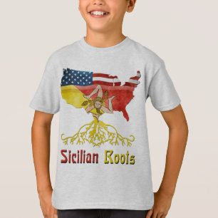 T-shirt Racines siciliennes américaines