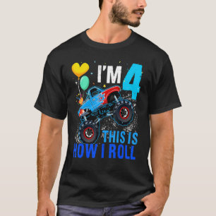 T-shirt Racing 4e anniversaire garçon Blaze voiture 4 ans