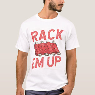 T-shirt Rack em Up Ribs Lover Pork BBQ Short Baby Back