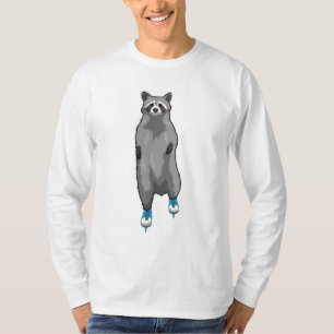 T-shirt Racon au patinage sur glace avec patins sur glace