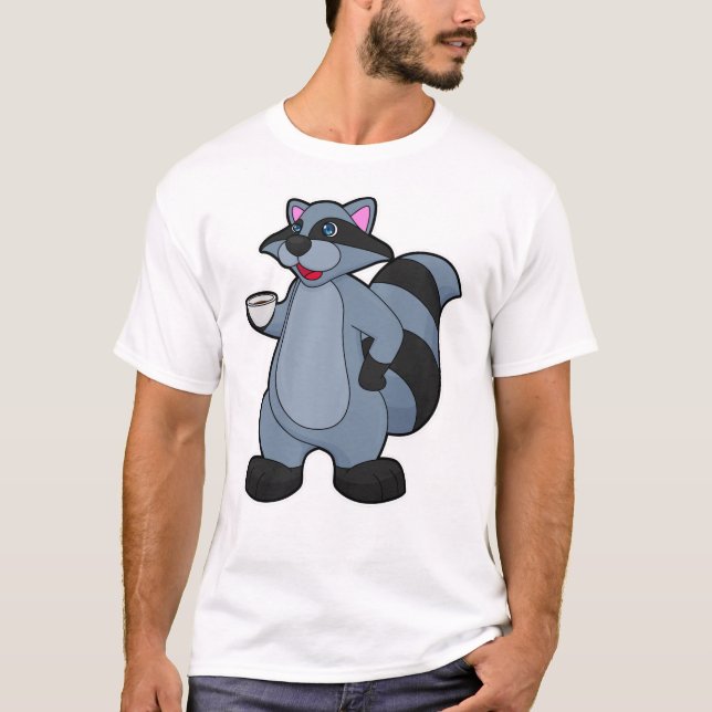 T-shirt Racon avec la coupe de café (Devant)