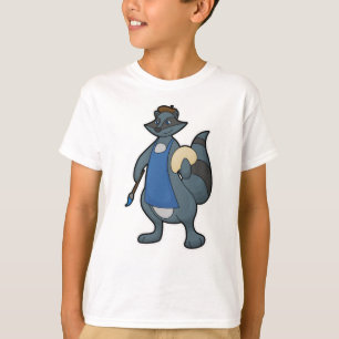 T-shirt Racon comme peintre avec pinceau