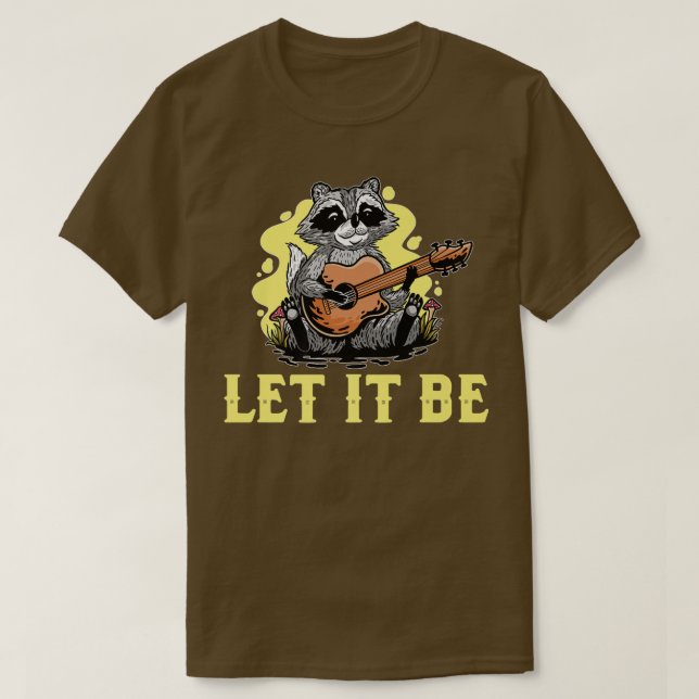 T-shirt Racon Jouer de la guitare Premium (Design devant)