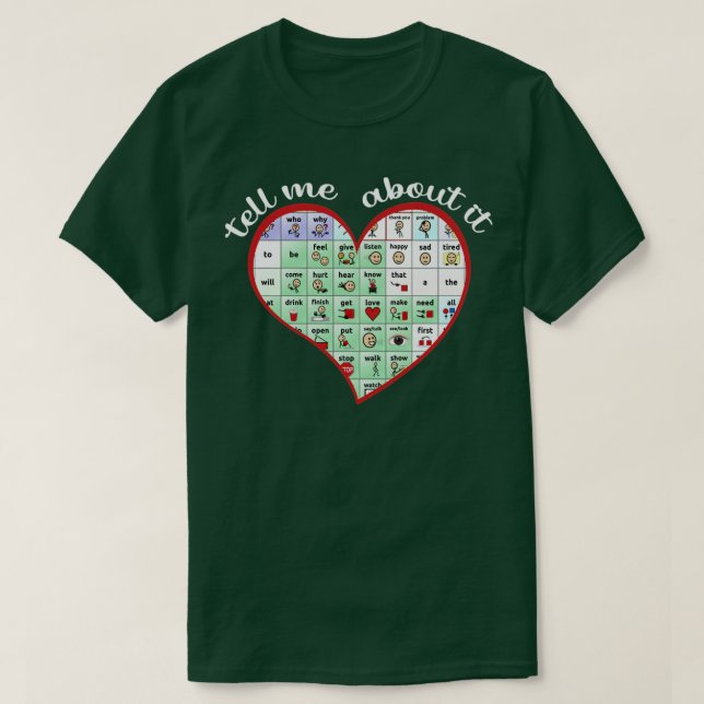 T-shirt Racontez-Moi À Ce Sujet Discours Pathologie Aac En (Design devant)