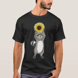 T-shirt Racoon avec tournesol