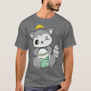 T-shirt Racoon Boit Boba Pour Travailleur De Construction 