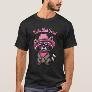 T-shirt Racoon Coloré Mignonne Mais Feral Fruit Avec Sungl